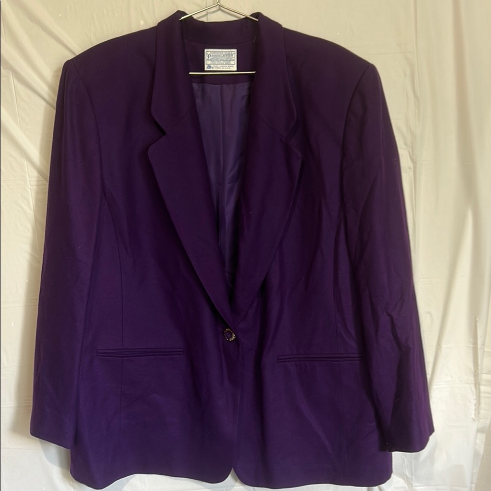 Pendleton Purple Blazer Structured Suit Jacket - image 1